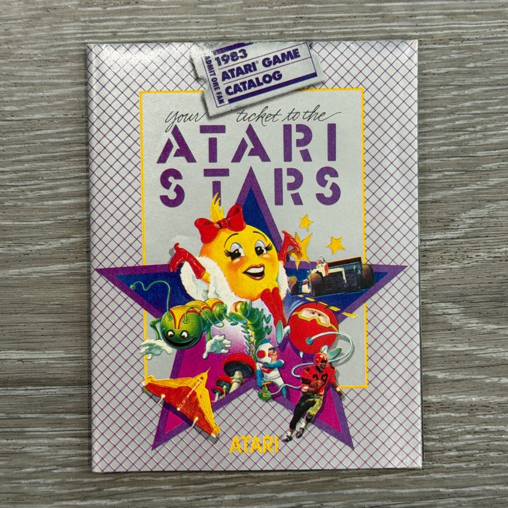 Vintage 1983 Atari Game Catalog Your Ticket to‎ the Atari Stars Fold-Out Poster